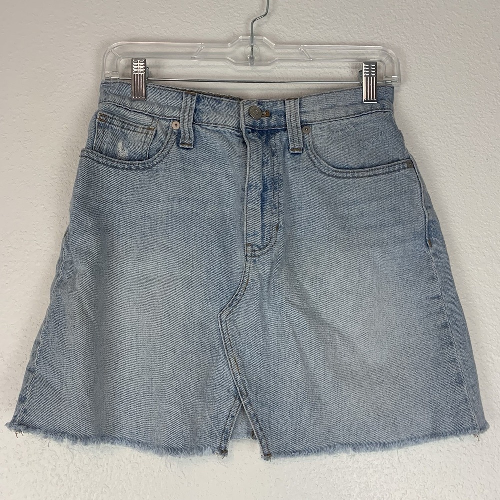 Madewell Denim Skirt‎ Womens 26 Rigid A-line Mini Cowgirl Western Boho Retro